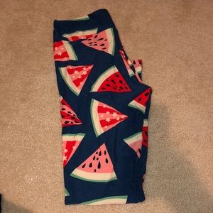 Dark blue OS watermelon leggings